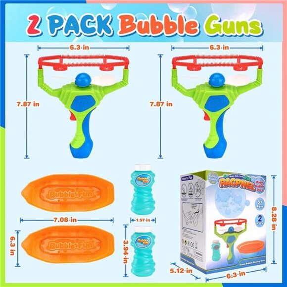 Bubble Machine Bubble Guns for Kids & Toddlers, Bubble Blower with Bubble Wand - Picture 3 of 6